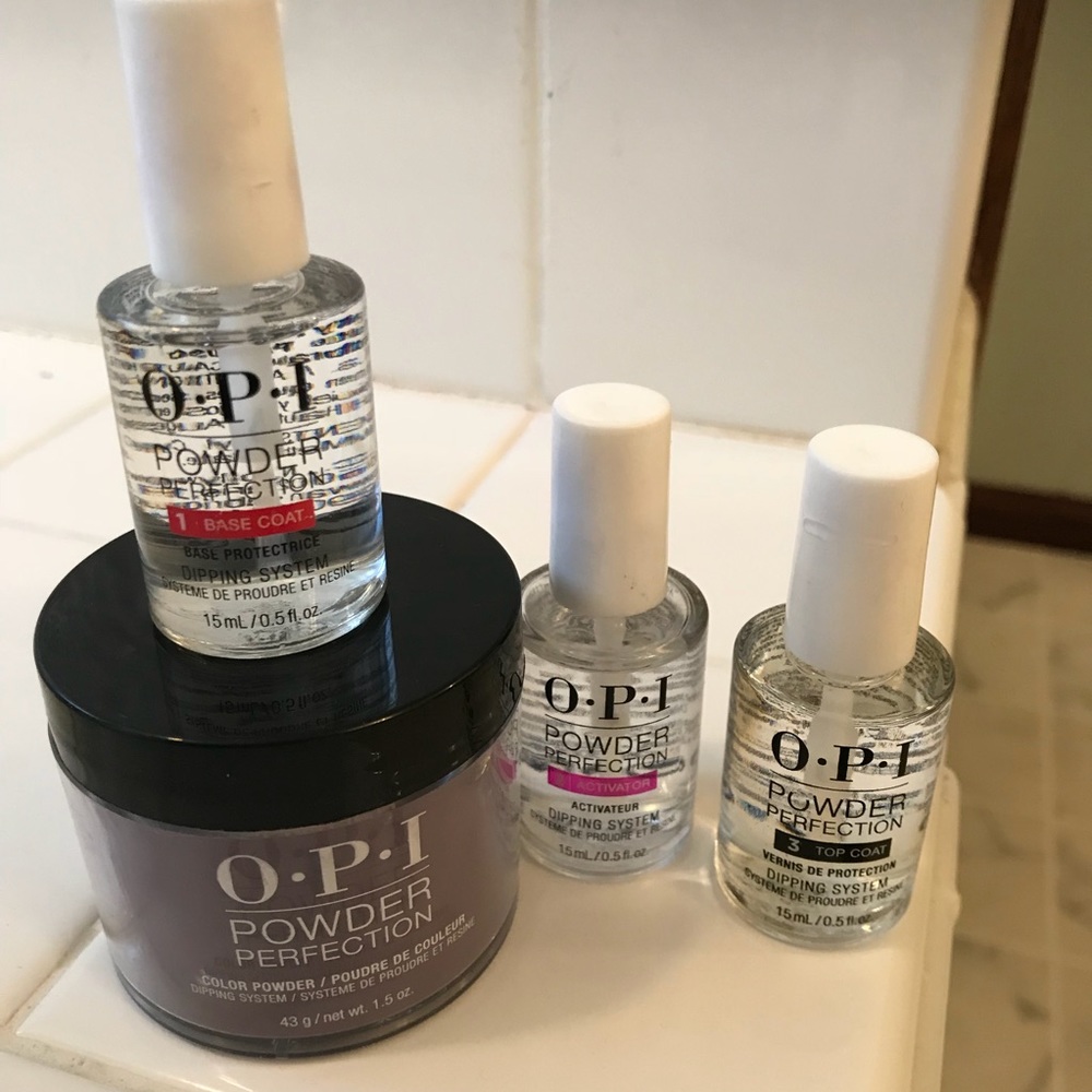 Dipped powder nail set